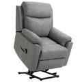 HOMCOM Power Lift Chair Electric Riser Recliner with Remote Control, Grey, Grey