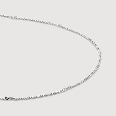 Sterling Silver Curb Twist Choker Necklace Adjustable 35-41cm/14-16'