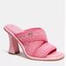 Coach Shoes | Coach Quintin Pink Cross Strap Crochet Slip On Sandals New | Color: Pink | Size: Various