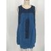 Madewell Dresses | Madewell Mercado Embroidered Linen Shift Dress Sz M Blue Mini Sleeveless | Color: Blue | Size: M