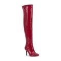 Jessica Simpson Shoes | Jessica Simpson Womens Red Abrine Pointed Toe Stiletto Zip-Up Dress Boots 6 M | Color: Red | Size: 6