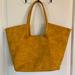 Anthropologie Bags | Mustard Yellow Leather Anthropologie Tote Bag | Color: Yellow | Size: Os
