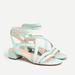 J. Crew Shoes | J. Crew Light Sage Green Pastel Strappy Suede Low Heel Sandals New | Color: Green | Size: 7.5