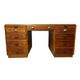 Mid century Teak pedestal desk in the manner of Heals London included