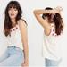 Madewell Tops | Madewell Top Womens Size S Embroidered Diamond Island Swingy Tank Linen Blend | Color: Cream/Pink | Size: Xl