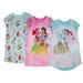 Disney Pajamas | Disney Princess Ariel Jasmine Tiana Girl’s 3 Pack Nightgown’s Pajamas Size 6 New | Color: Blue/Pink | Size: 6g