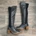 Free People Shoes | Free People X Mtng Landry Leather Boots In Dark Gray/Black Size 38 8 - Stretch | Color: Black/Gray | Size: 8