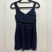 J. Crew Dresses | Nwt J. Crew Heidi Navy Silk Chiffon Mini Dress Size 6 Petite | Color: Blue | Size: 6p