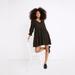 Madewell Dresses | Madewell Lucie V-Neck Smocked Mini Dress In Oval Dot | Color: Black | Size: Xs