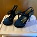 Jessica Simpson Shoes | Jessica Simpson Blue And Black T-Strap Heels | Color: Black/Blue | Size: 7.5
