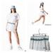 Adidas Skirts | Adidas White Teal Stripe Mini Pleated Tennis Skirt Athletic Skirt Size Xl | Color: Green/White | Size: Xl