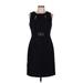 Tahari by ASL Casual Dress - Sheath: Black Solid Dresses - Women's Size 8
