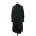 Ted Baker London Casual Dress - Sweater Dress High Neck 3/4 sleeves: Green Print Dresses - Women's Size 14