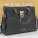 Michael Kors Bags | Michael Kors Hamilton Meidum Satchel Shoulder Crossbody Bag Black Color | Color: Black/Gold | Size: Medium