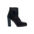 Trafaluc by Zara Boots: Slouch Chunky Heel Casual Black Print Shoes - Women's Size 39 - Round Toe