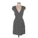 Old Navy Casual Dress - Wrap: Black Print Dresses - Women's Size Medium