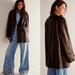 Free People Jackets & Coats | Free People We The Free Top Notch Leather Pea Coat | Color: Brown | Size: M