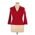 Polo Jeans Co. by Ralph Lauren Long Sleeve Polo: Red Tops - Women's Size X-Large