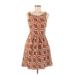 Anthropologie Casual Dress - A-Line Scoop Neck Sleeveless: Brown Dresses - Women's Size 6