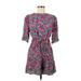 RIXO for Target Casual Dress - A-Line Crew Neck 3/4 sleeves: Teal Floral Dresses - New - Women's Size 6