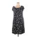 Lane Bryant Outlet Casual Dress - Mini: Gray Paisley Dresses - Women's Size X-Large Plus - Print Wash