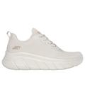 Skechers Women's BOBS Sport B Flex Hi - Flying HI Sneaker | Size 7.5 | Off White | Textile/Synthetic | Vegan | Machine Washable