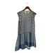 Madewell Dresses | Madewell Silk Sleeveless Mini Dress Small Floral Geometric | Color: Blue | Size: S