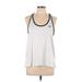 Under Armour Active Tank Top: White Activewear - Women's Size Large