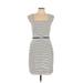 Ann Taylor Factory Casual Dress - Sheath: Ivory Stripes Dresses - Women's Size 6