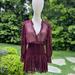 Zara Dresses | Burgundy Tiger Print Dress | Color: Black/Red | Size: Xs