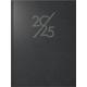 rido/idé Buchkalender Modell Mentor (2025), 1 Seite = 1 Tag, A5, 352 Seiten, Kunstleder-Einband Prestige, schwarz