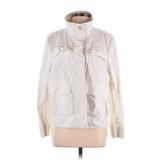 Ann Taylor LOFT Denim Jacket: White Jackets & Outerwear - Women's Size Large