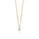 OROVI Women Necklace/Pendant with Chain 9 ct/ 375 White Gold/Yellow Gold With Brilliant Cut Diamond 0.04 ct - Chain 45 cm