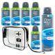 Mens Deodorant Antiperspirant Bundle with 5 x Dove Travel Deodorant for Men 75ml, 1 x Dove Men+Care Clean Comfort 150ml and 1 x Hubsidia Clear Travel Bag Airport Approved