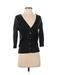 Tory Burch Cardigan Sweater: Black Color Block Sweaters & Sweatshirts - Women's Size Small