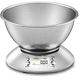 Jianghuayunchuanri Electronic Food Weighing Large Food Scale Cooking Scale Portable Kitchen Scale Wet And Dry Scale With Stainless Steel Mixing Bowl Appliance for Home (Color : Silver, Size : 5KG)