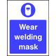 MULTIPACK 5x 300mm x 200mm Wear Welding Mask Sign [5 x Semi Rigid Plastic Signs] WIL2139