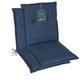 LILENO HOME Garden Chair Cushions as [Set of 2] in Dark Blue - Comfortable Loungers as Seat Cushions for Garden Furniture - Chair Cushions for Garden Chairs and Folding Chairs