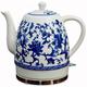 Kettles,Ceramic Kettle Cordless Water Teapot, Teapot-Retro 1.8L Jug, 1000W Water Fast for Tea, Coffee, Soup, Oatmeal-Removable Base, Automatic Power Off,Boil Dry Protection/B hopeful