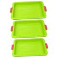 TOPBATHY 3pcs Bread Tray Square Cookie DIY Rectangular Cake Pan Cake Dish Rectangular Baking Pan Silicone Baking Pans Baking Dish Nonstick Loaf Pan Square Grill Pan Bread Pan Biscuit