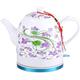 Kettles,Ceramic Kettle Cordless Water Teapot, Teapot-Retro 1.2L Jug, 1200W Water Fast for Tea, Coffee, Soup, Oatmeal-Removable Base, Automatic Power Off,Boil Dry Protection/a hopeful