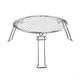 Grilling Basket, Grill Basket， Round BBQ Grill Pan,Foldable Camping BBQ Grill Rack Barbecue Net Picnic Grid Grill Campfire Rack 340 * 340 * 170mm