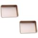 Alipis 2pcs Multi-Purpose Bakeware Non Stick Baking Tray Baking Dish Nonstick Kitchen Non-Stick Bread Pan Stainless Steel Tray Stainless Steel Bakeware Toast Frying Pan Carbon Steel Cake