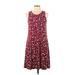 Old Navy Casual Dress - Mini Scoop Neck Sleeveless: Burgundy Dresses - Women's Size Large