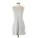 Everlane Casual Dress - Mini Square Sleeveless: Gray Solid Dresses - Women's Size Small