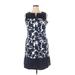Eden Court Casual Dress - Sheath: Blue Jacquard Dresses - Women's Size 18