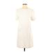 Zara Casual Dress - Mini Crew Neck Short sleeves: Ivory Print Dresses - Women's Size Small