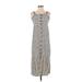 Japna Casual Dress - Midi Square Sleeveless: Gray Dresses - Women's Size X-Small