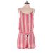 Ann Taylor LOFT Romper: Pink Stripes Rompers - Women's Size 2