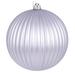 Vickerman 8" Silver Matte Lined Ball Ornament, 1 per Bag.